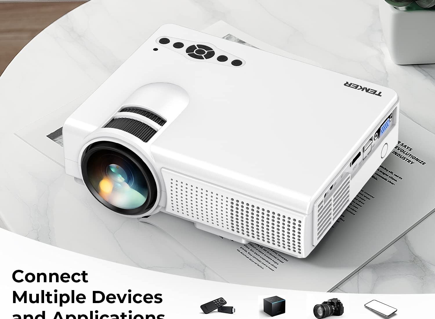 a white projector