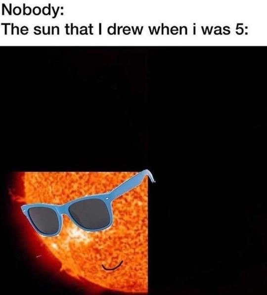 sun with sunglasses