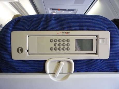 A plane seat phone