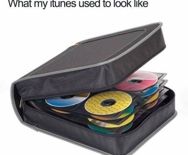 A case full of CDs