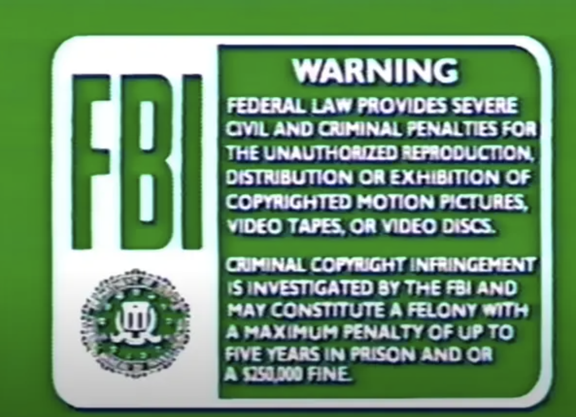 An FBI warning