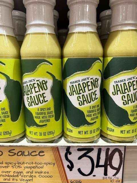 Bottles of Jalapeño Sauce.