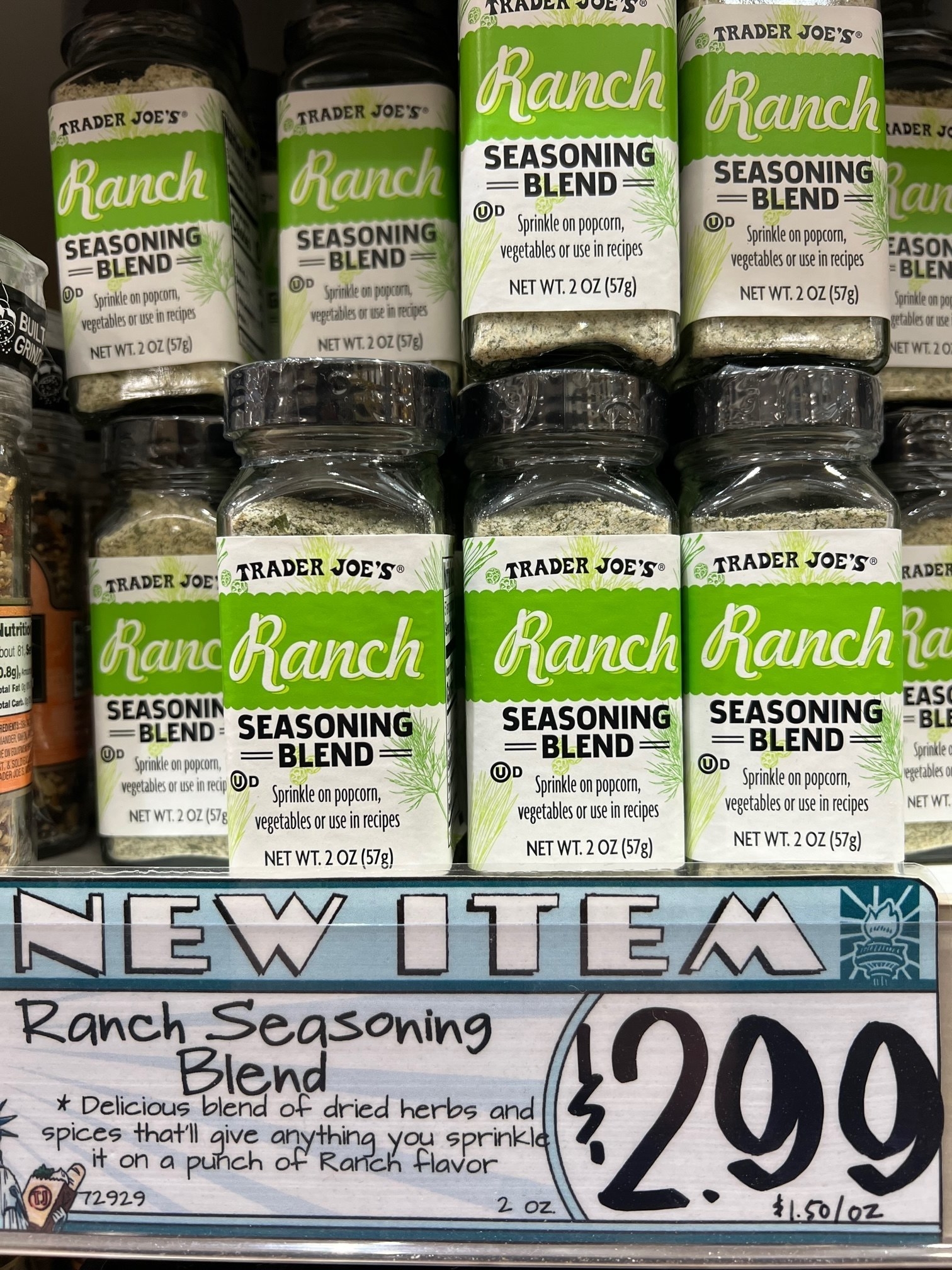 Jars of Ranch Seasoning Blend.