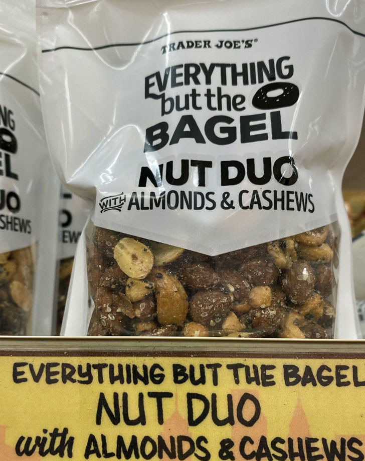 A bag of Everything But the Bagel Nut Duo