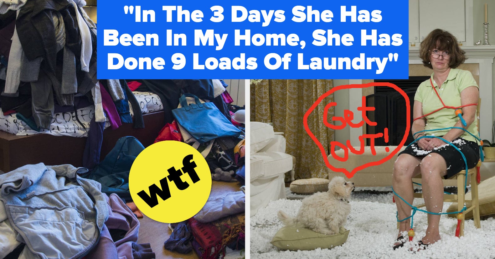 Pet Sitter Doing Massive Amounts Of Laundry While Owner Is Gone