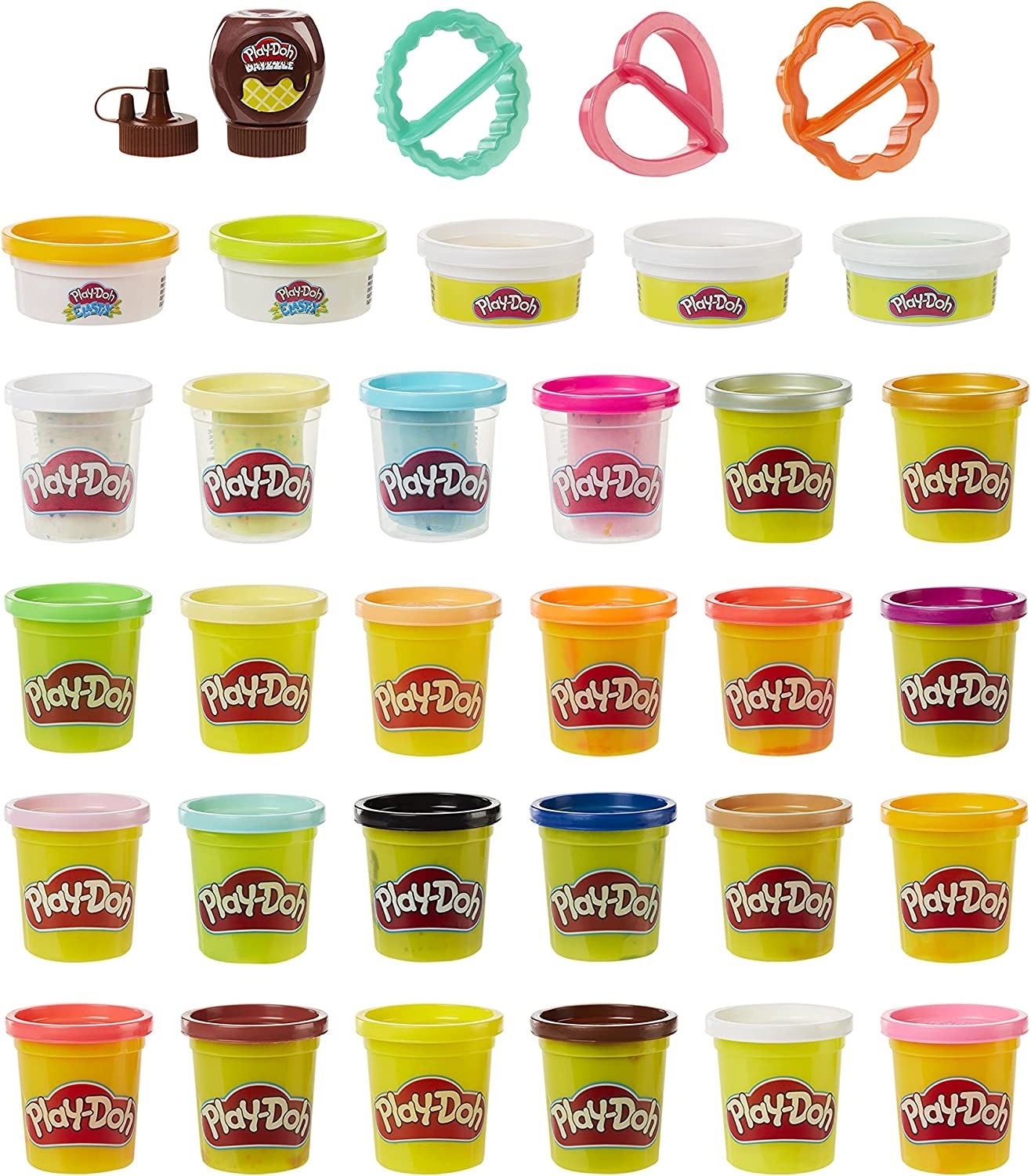 set of colorful Play-Doh containers