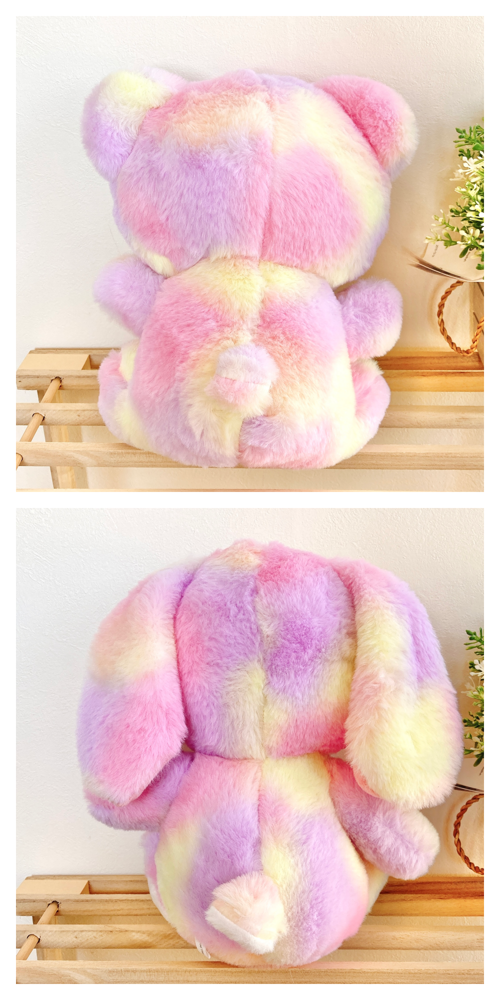 DAISO（ダイソー）のおすすめおもちゃ「Stuffed Toy ウサギ&amp;amp;クマ」