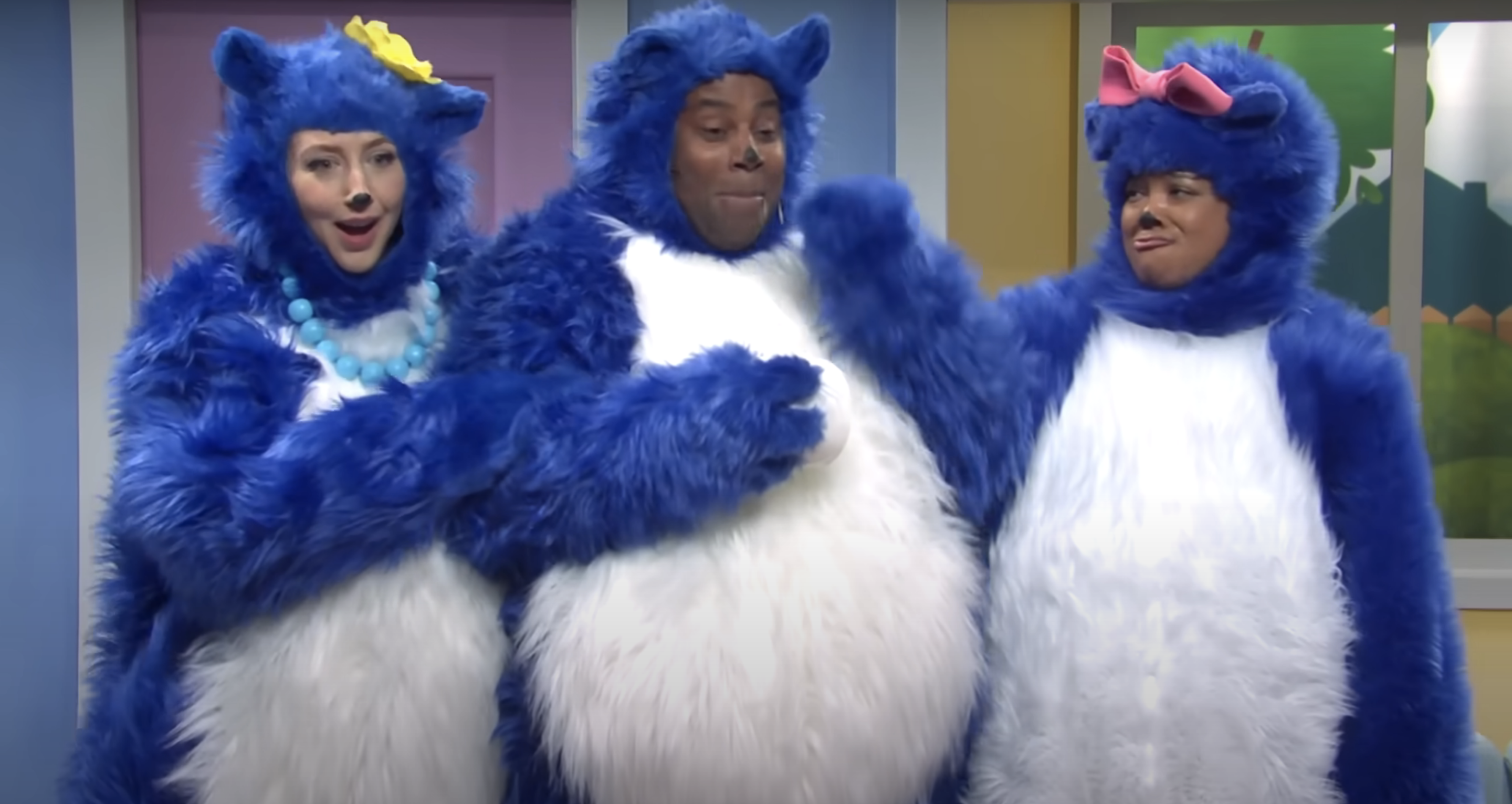 Screenshot from an "SNL" sketch