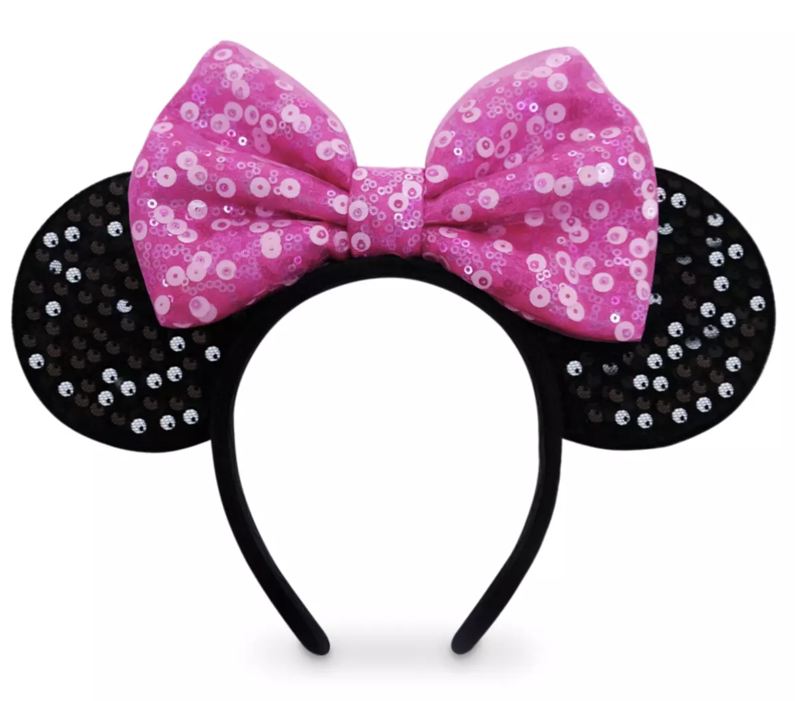 Minnie Mouse ears with a bow on a headband