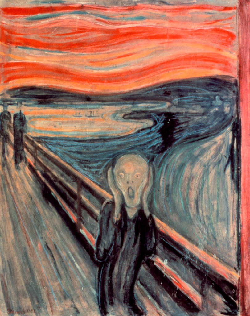 painting of a man called The Scream by Edward Munch