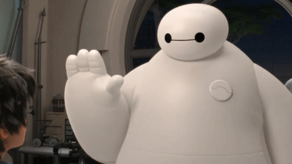 Escena de Big Hero 6 en donde Baymax y Hiro se conocen