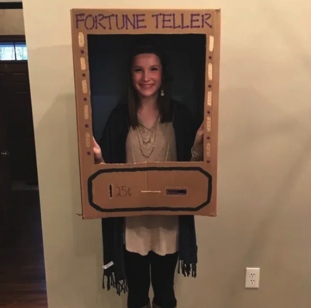 one person in a box that reads &quot;Fortune Teller&quot;