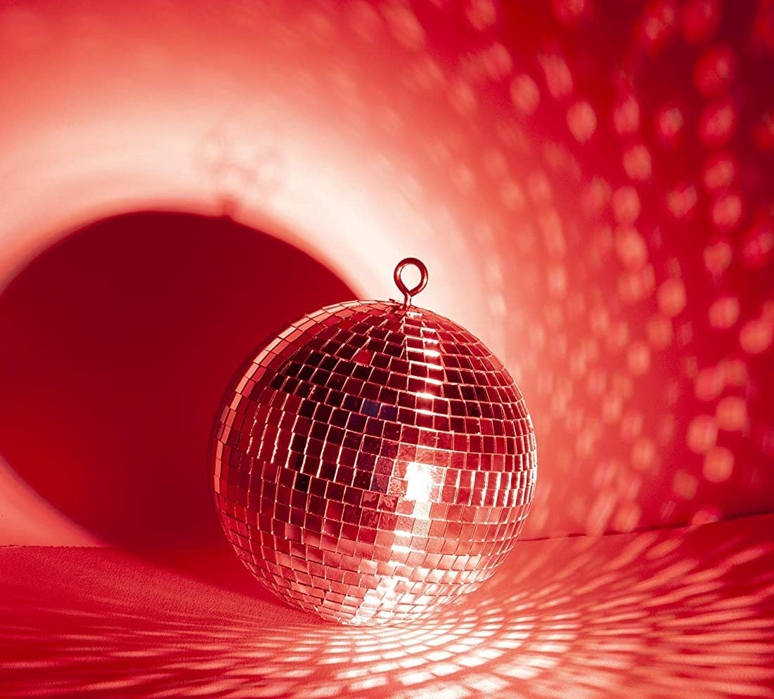 the disco ball reflecting light