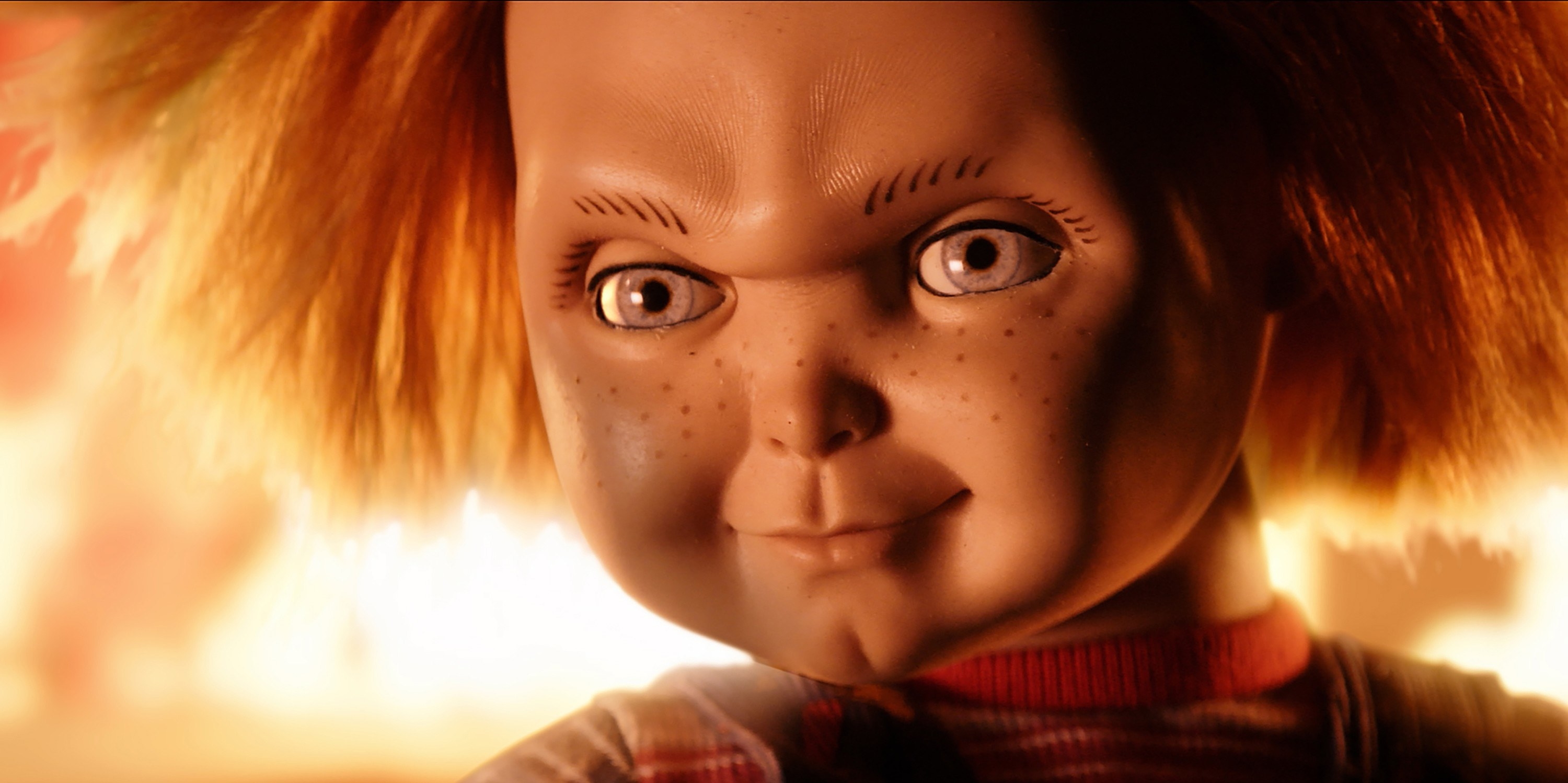 A closeup of Chucky