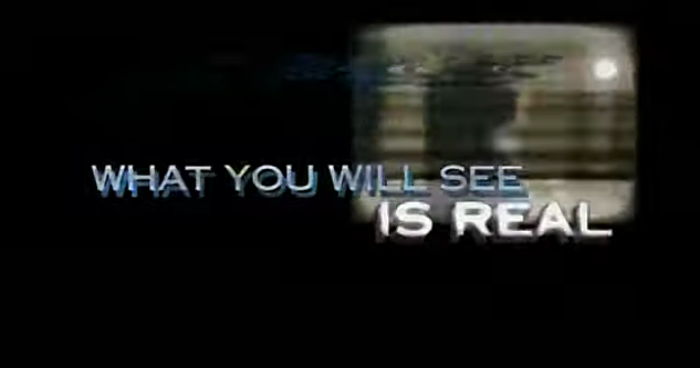 A screenshot of a silhouette with the words &quot;What you will see is real&quot;