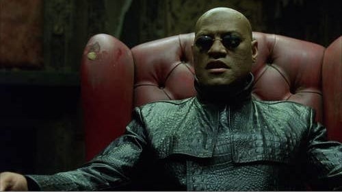 Morpheus sitting in a chair