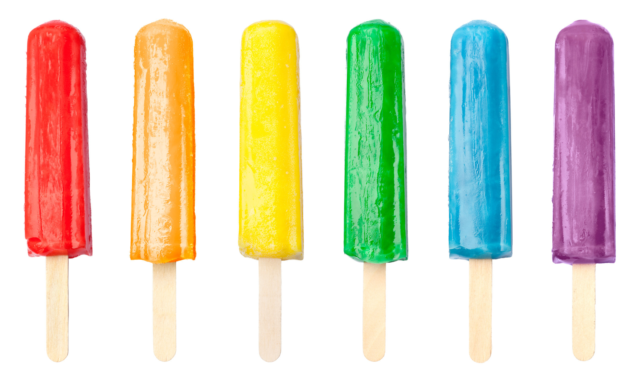 A row of popsicles