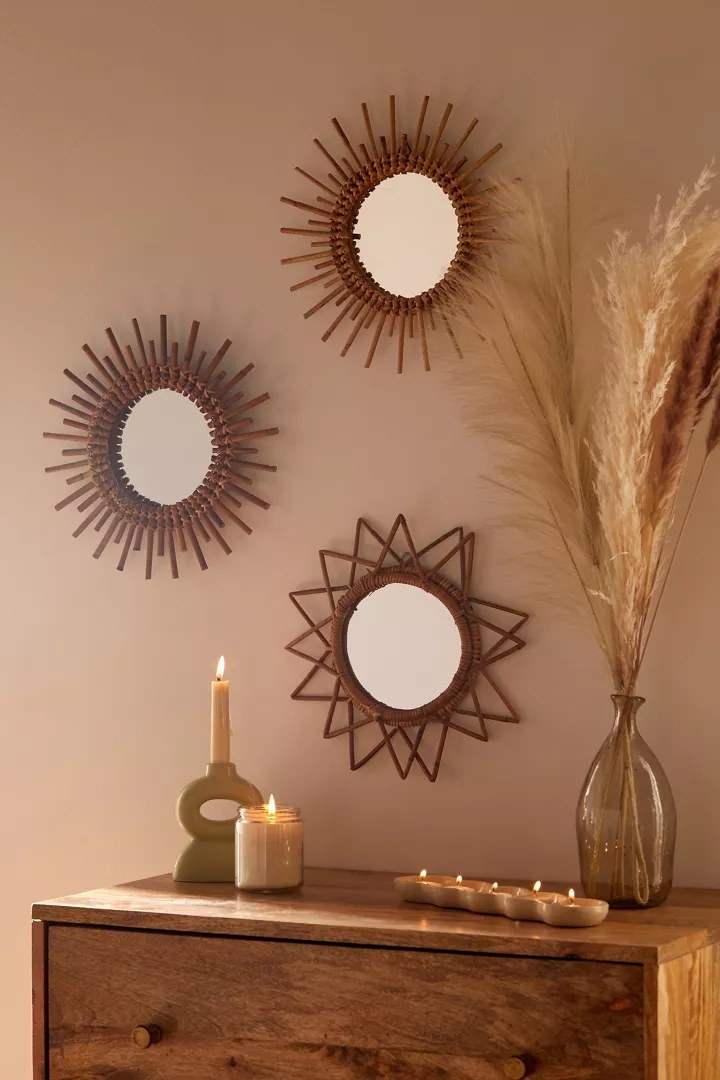 The mirrors in the styles Burst, Circle, and Sun
