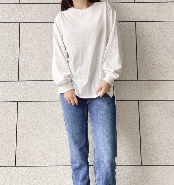 高級 GLOBAL WORK 中古 ボーダー 半袖 トップス グレー ホワイト M