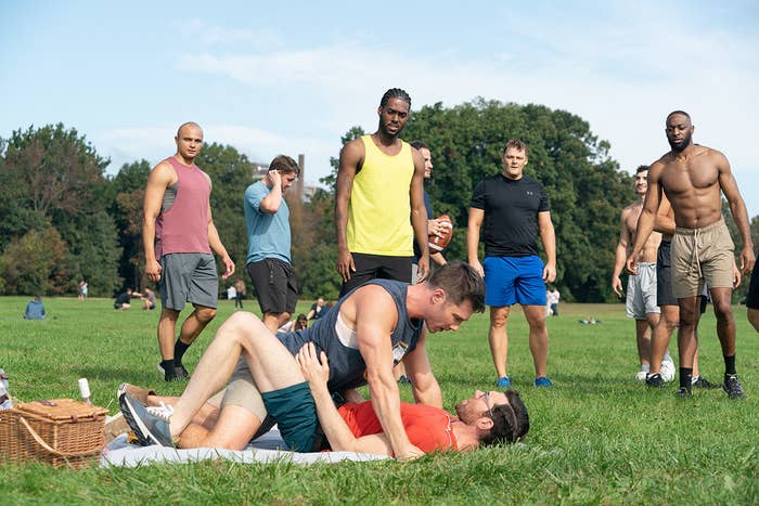 Billy Eichner and Luke Macfarlane in Bros.