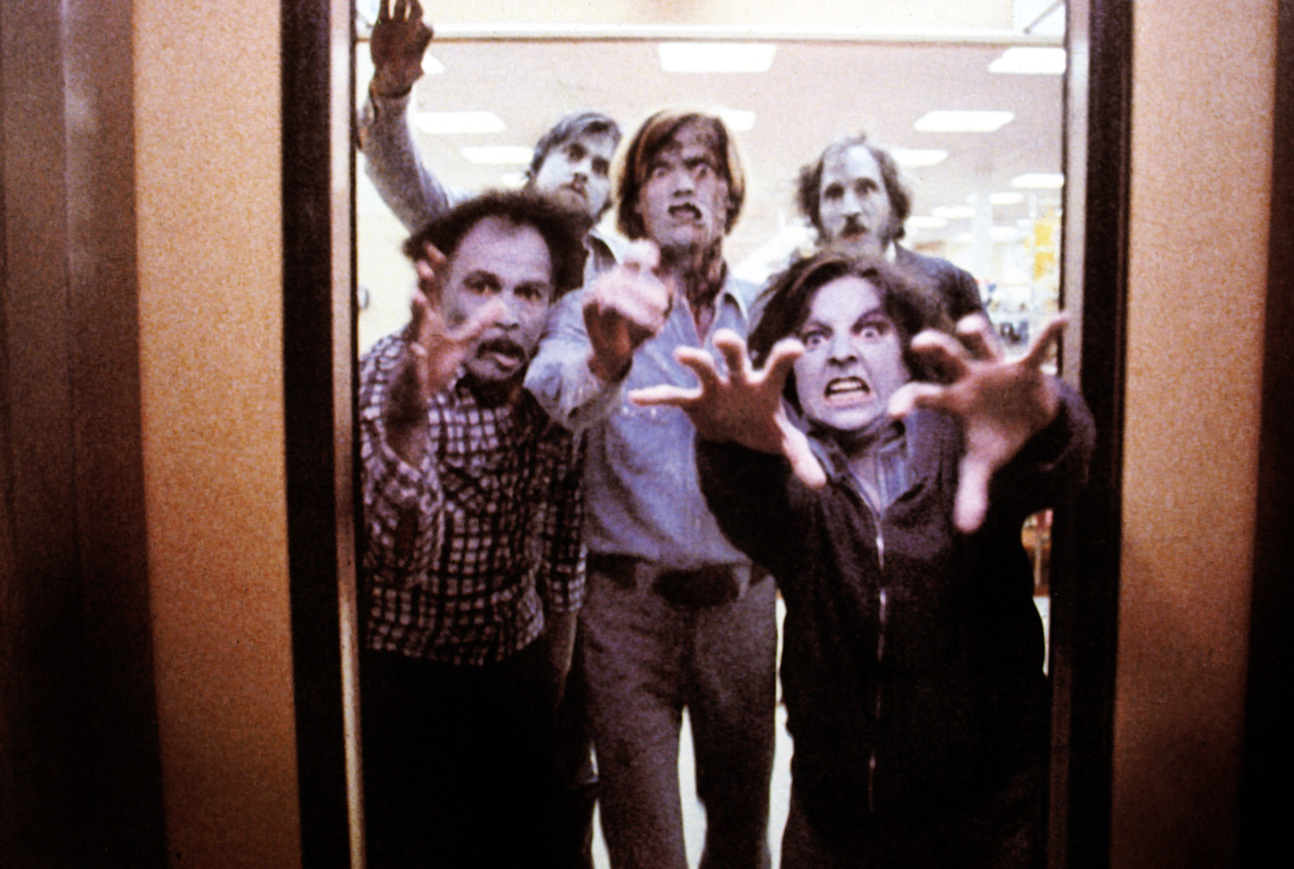 A bunch of zombies in an office