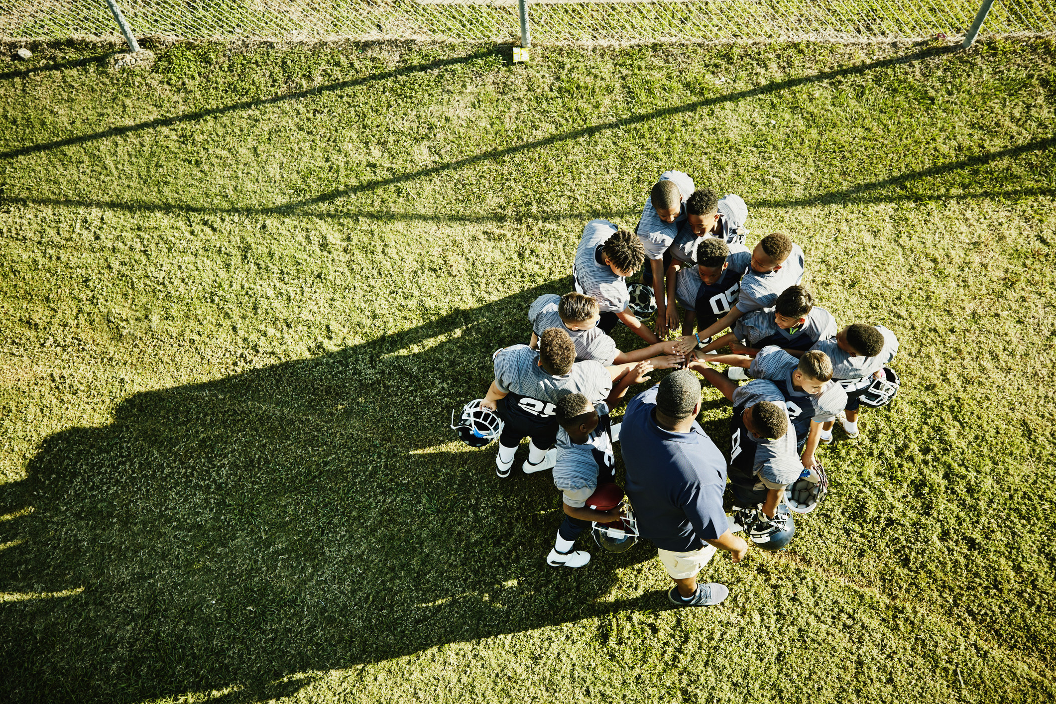 football huddle