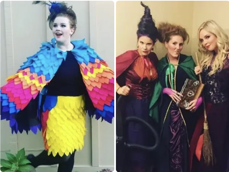 People dressed as Kevin from &quot;Up&quot; and the Sanderson Sisters from &quot;Hocus Pocus&quot;