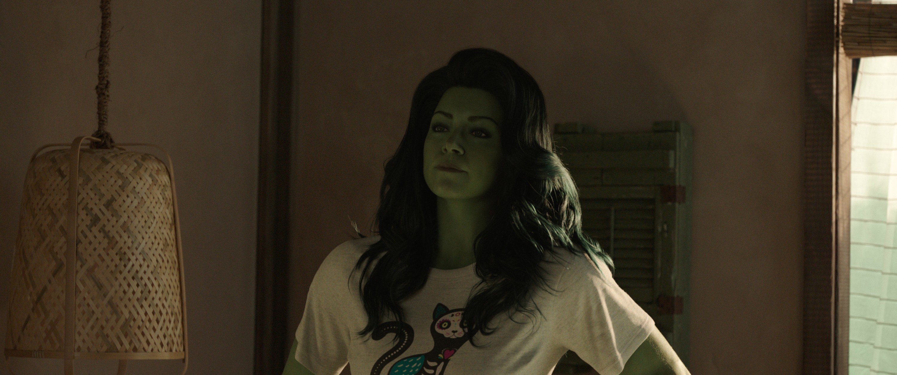 closeup of She-Hulk
