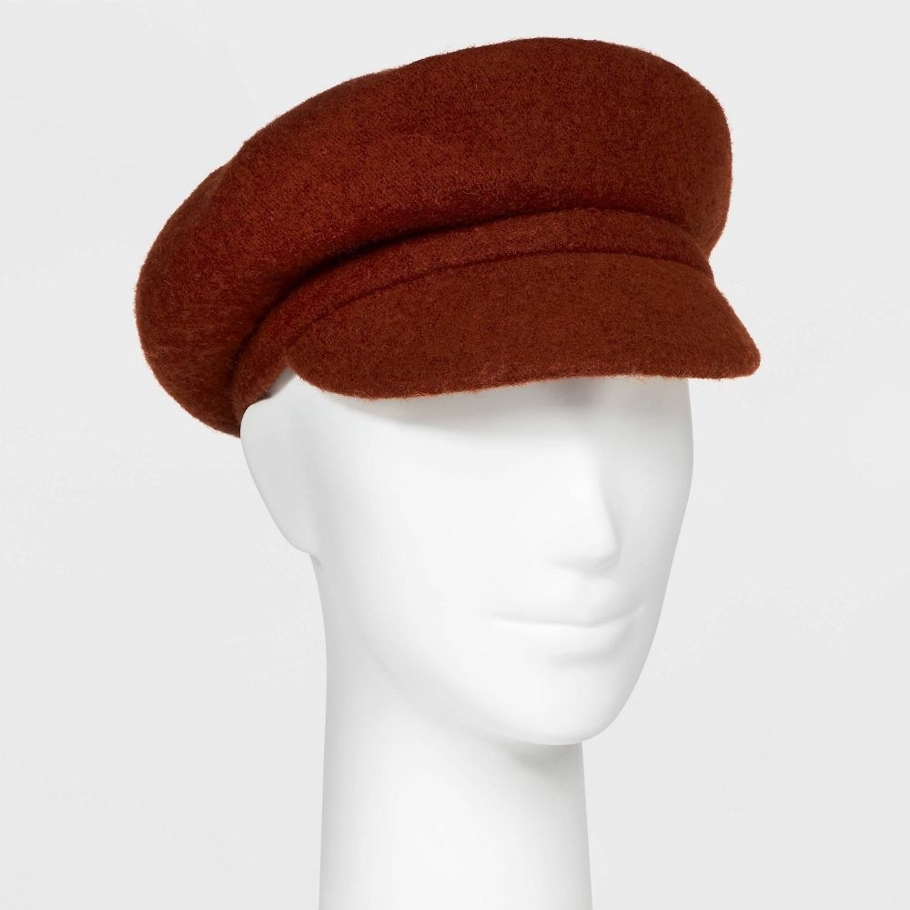the hat in burgundy
