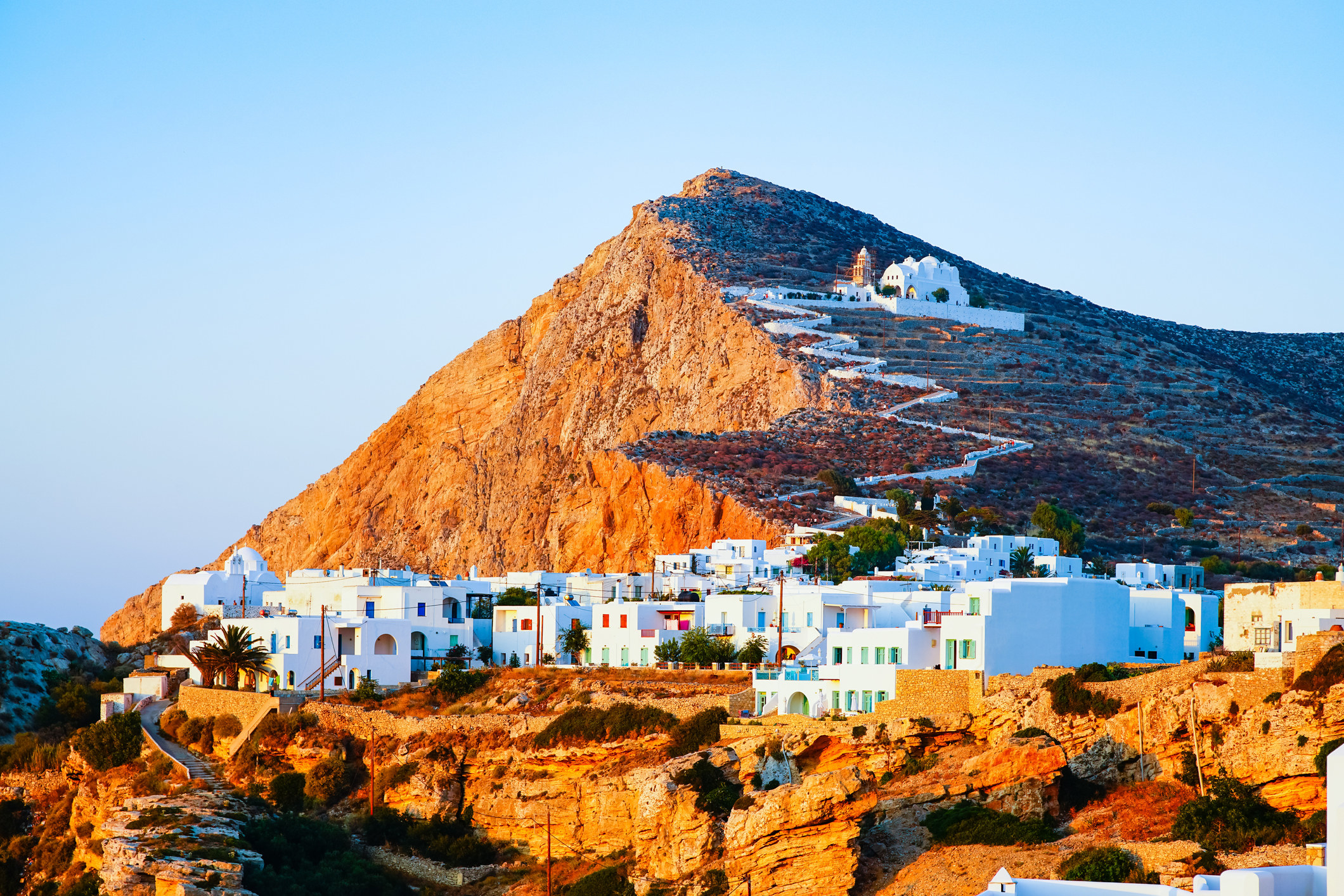 The main town on the Greek island of Folegandros