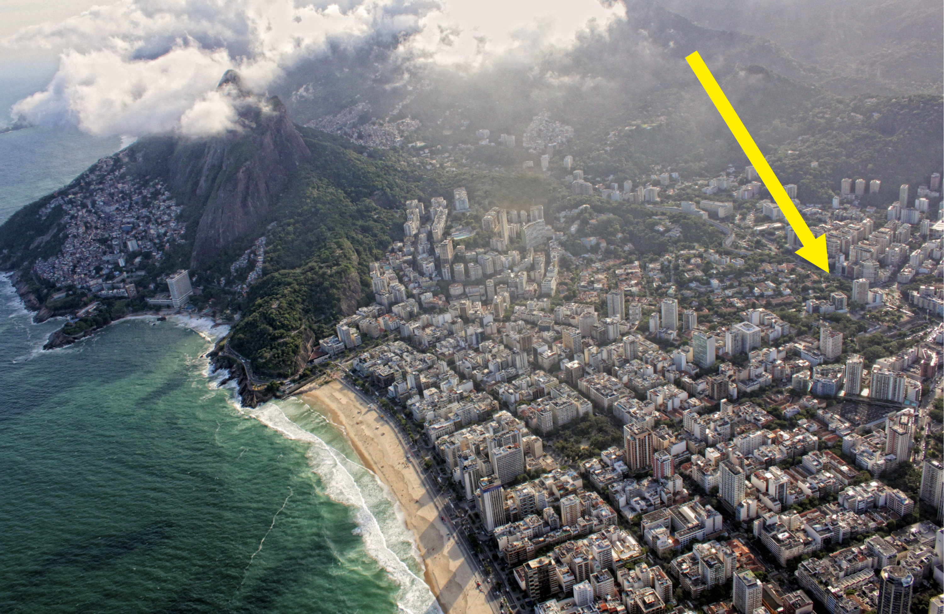 An aerial view of Rio