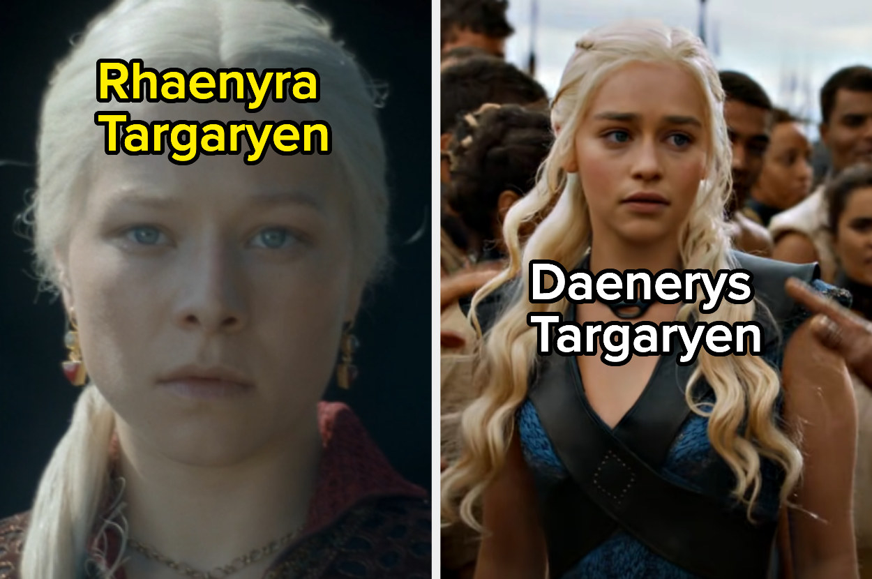 Side-by-side of &quot;House of the Dragon characters&quot;