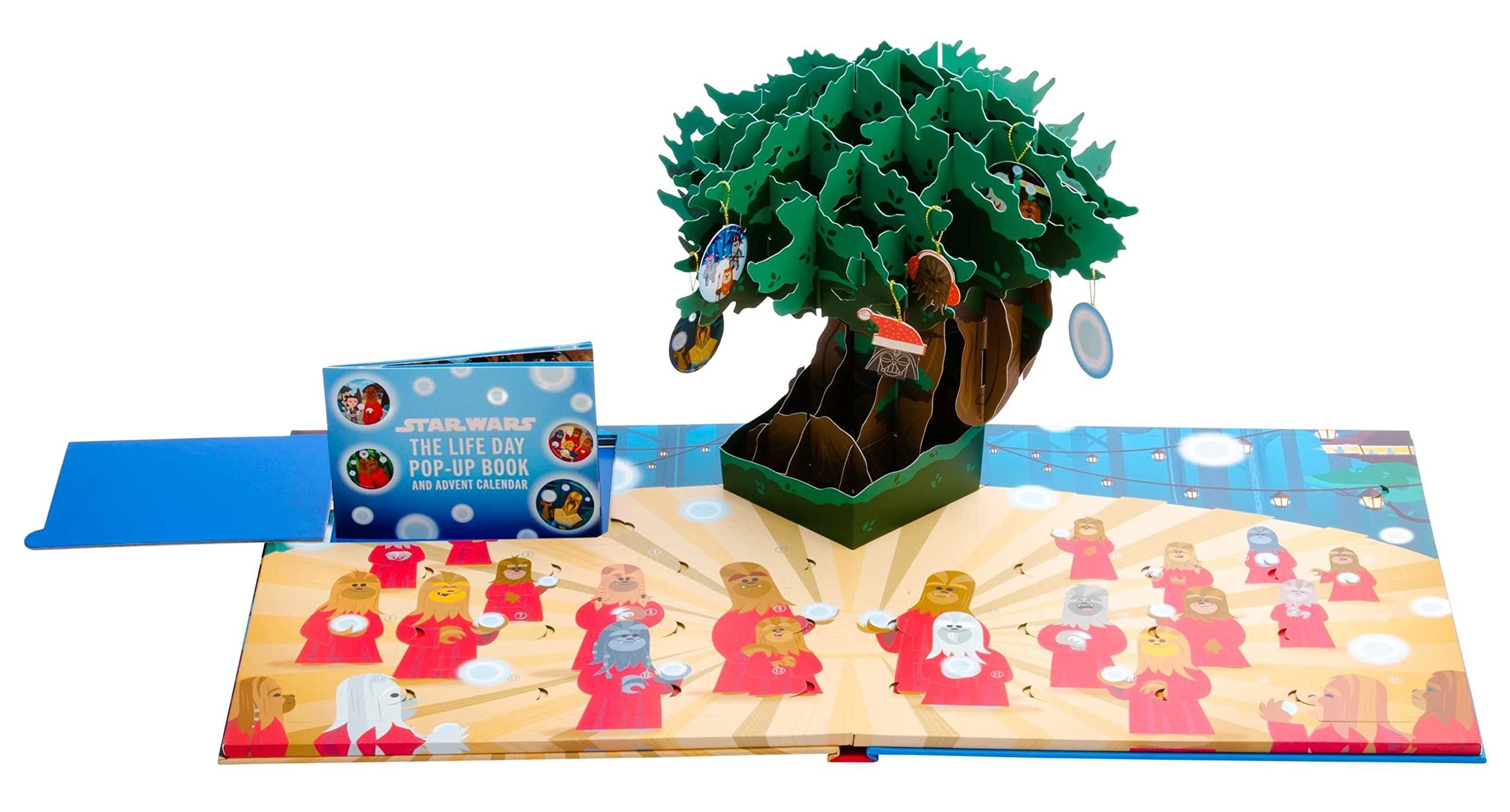 a pop up book advent calendar of the star wars tree of life