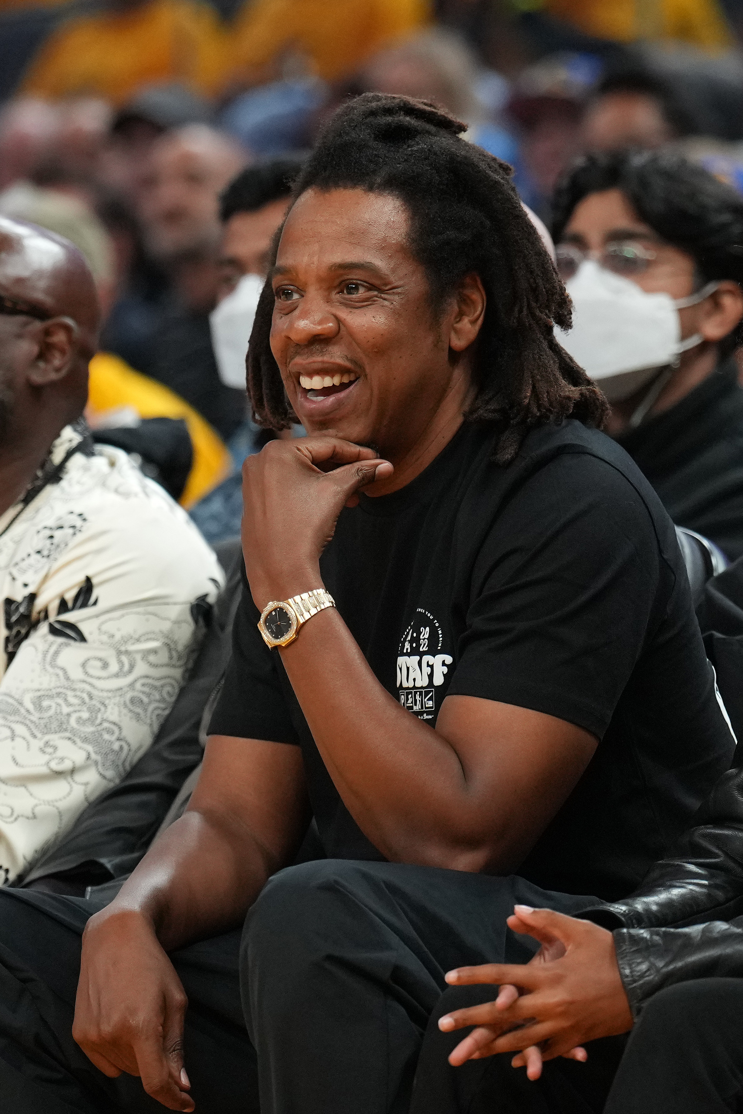 Jay-Z at a basketball game