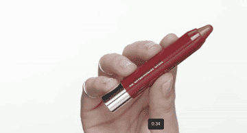 a gif of the model applying the balm