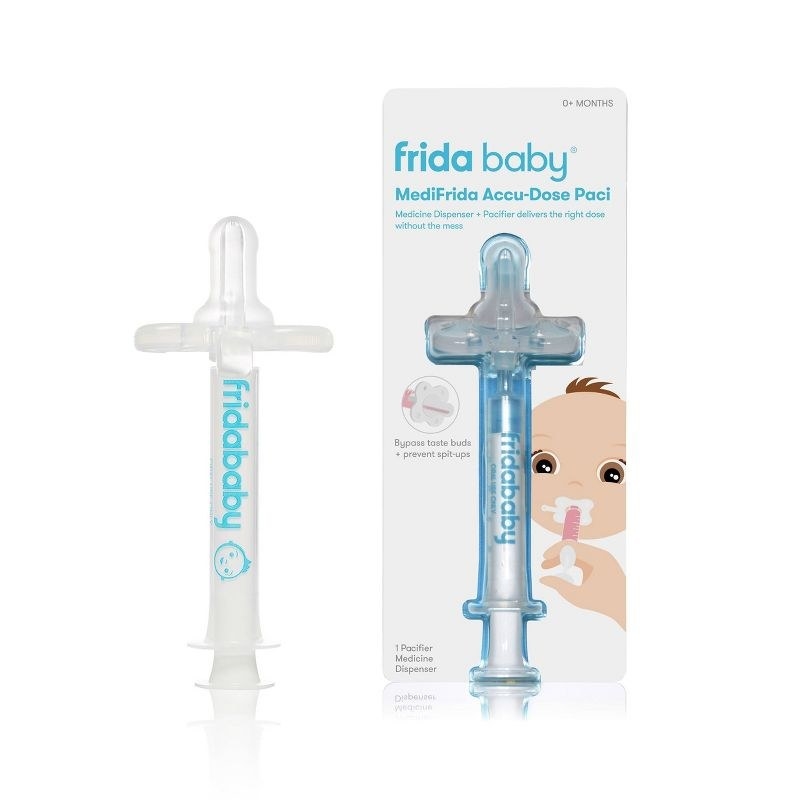 Pacifier medicine dispenser in the package