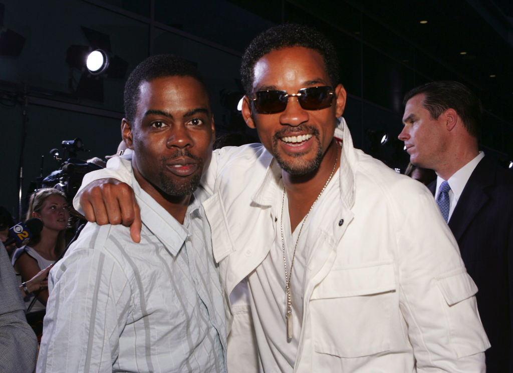 Will Smith poses with his arm around Chris Rock&#x27;s shoulders