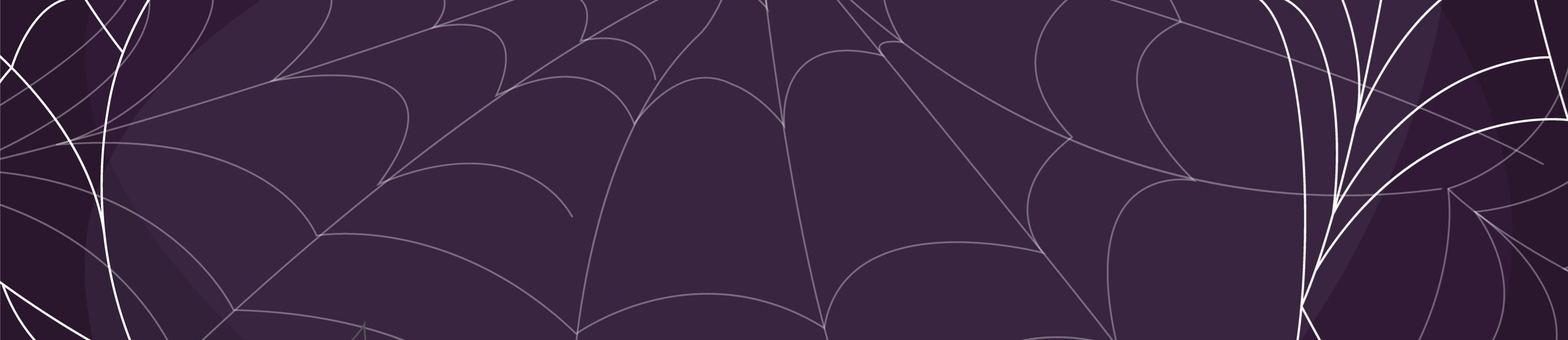 Cobwebs with the text &quot;Halloween Movie Trivia&quot;