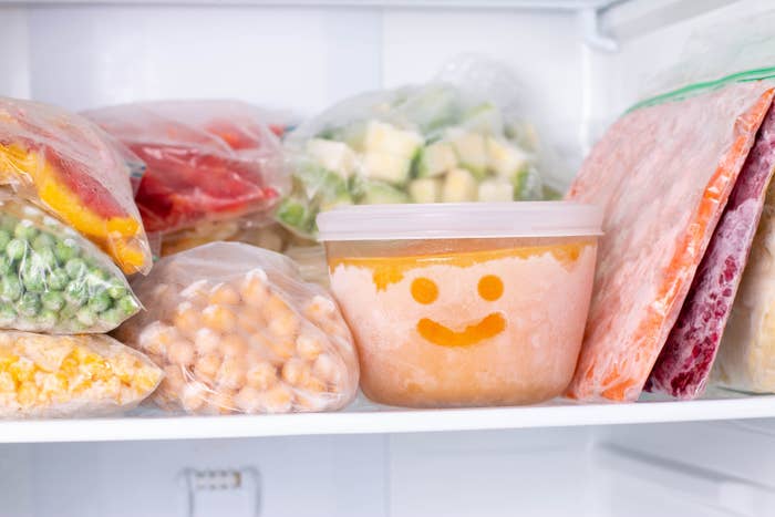 frozen foods in the freezer