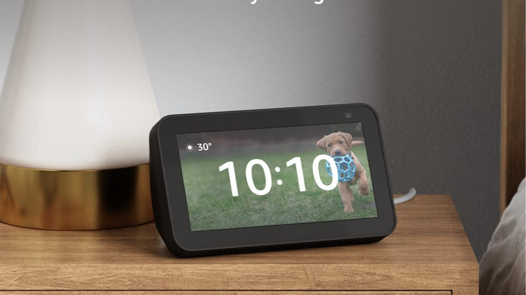 the echo show 5 on a nightstand