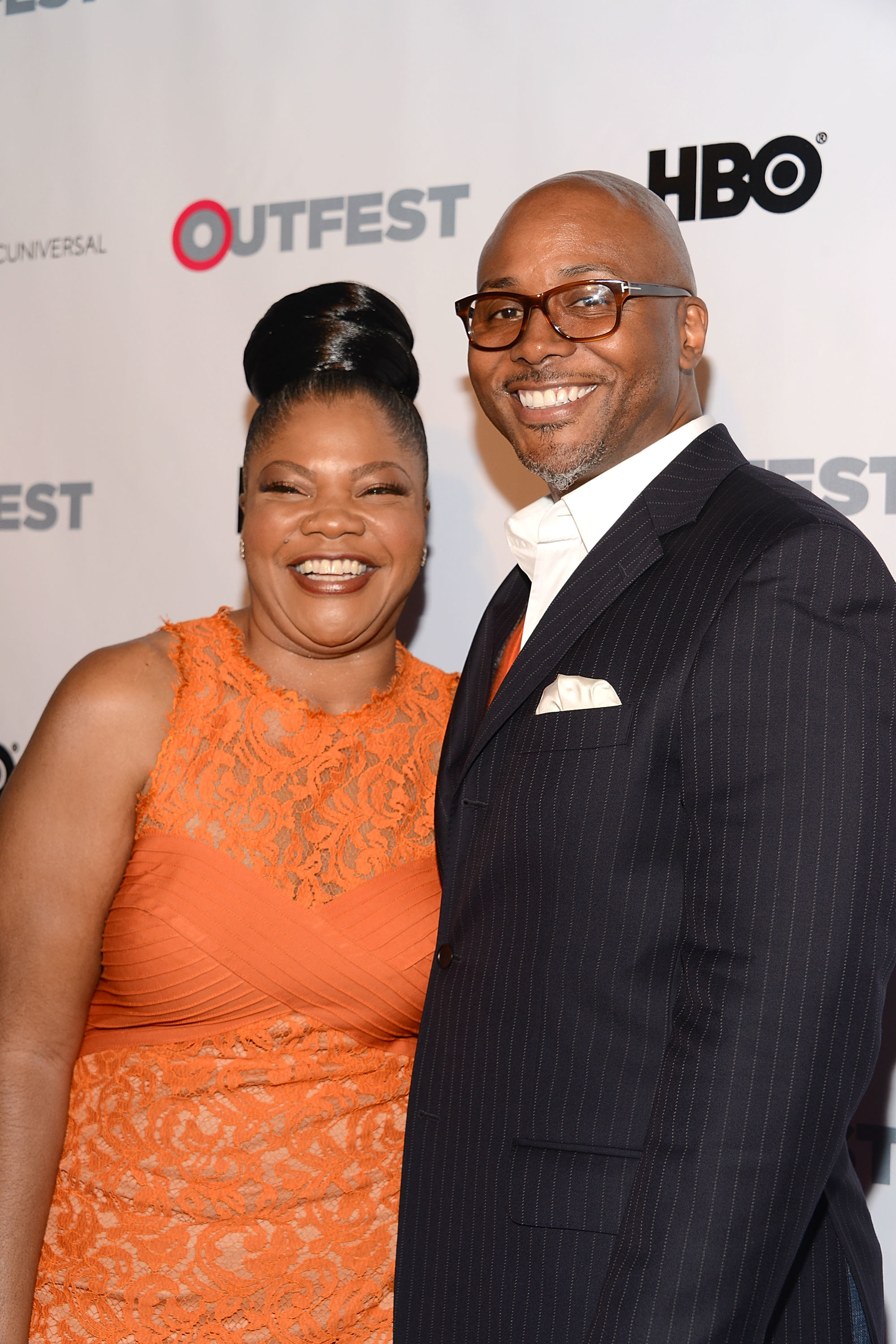 MoNique and husband Sydney Hicks attending a red carpet event together