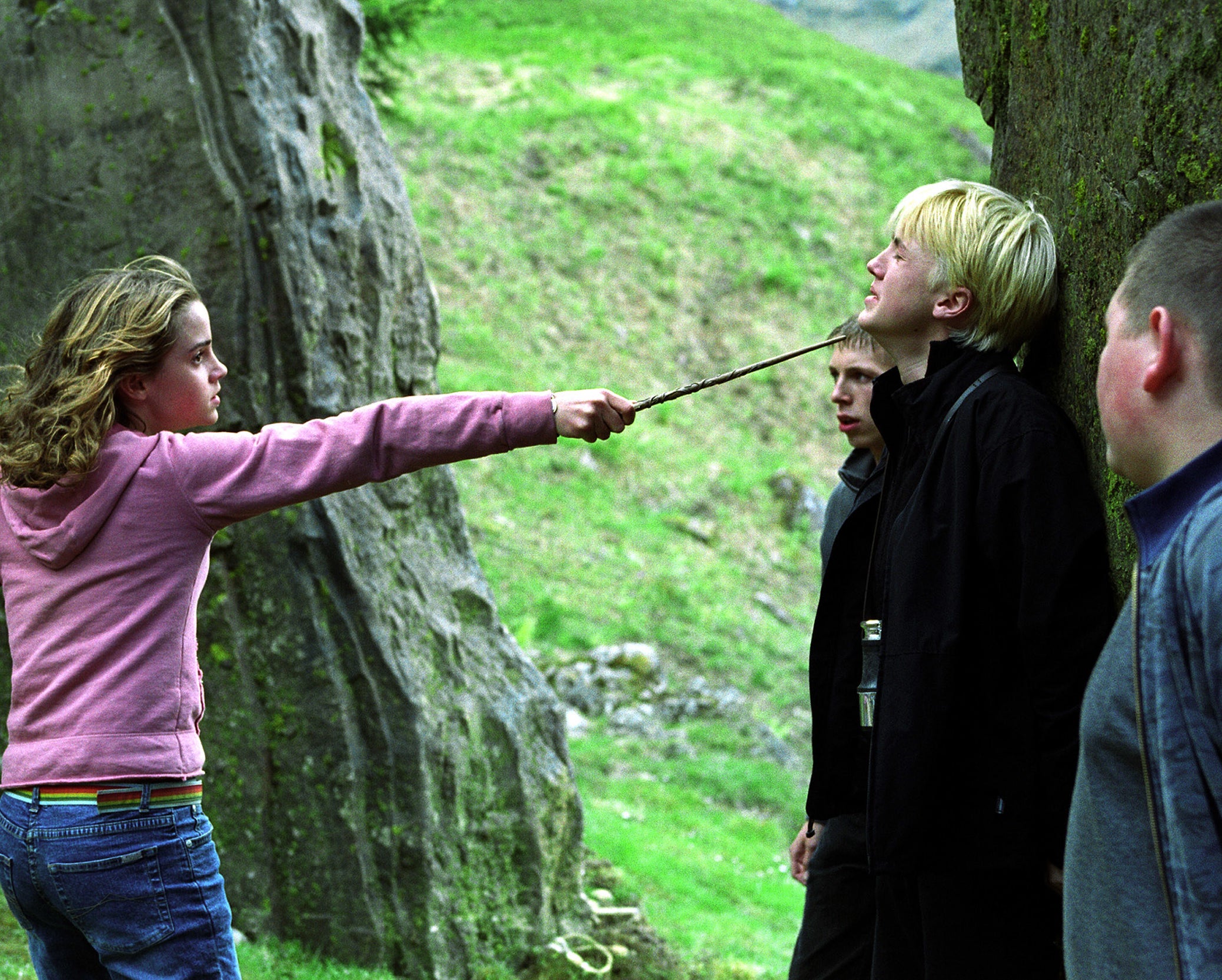 Emma Watson and Tom Felton in a scene together