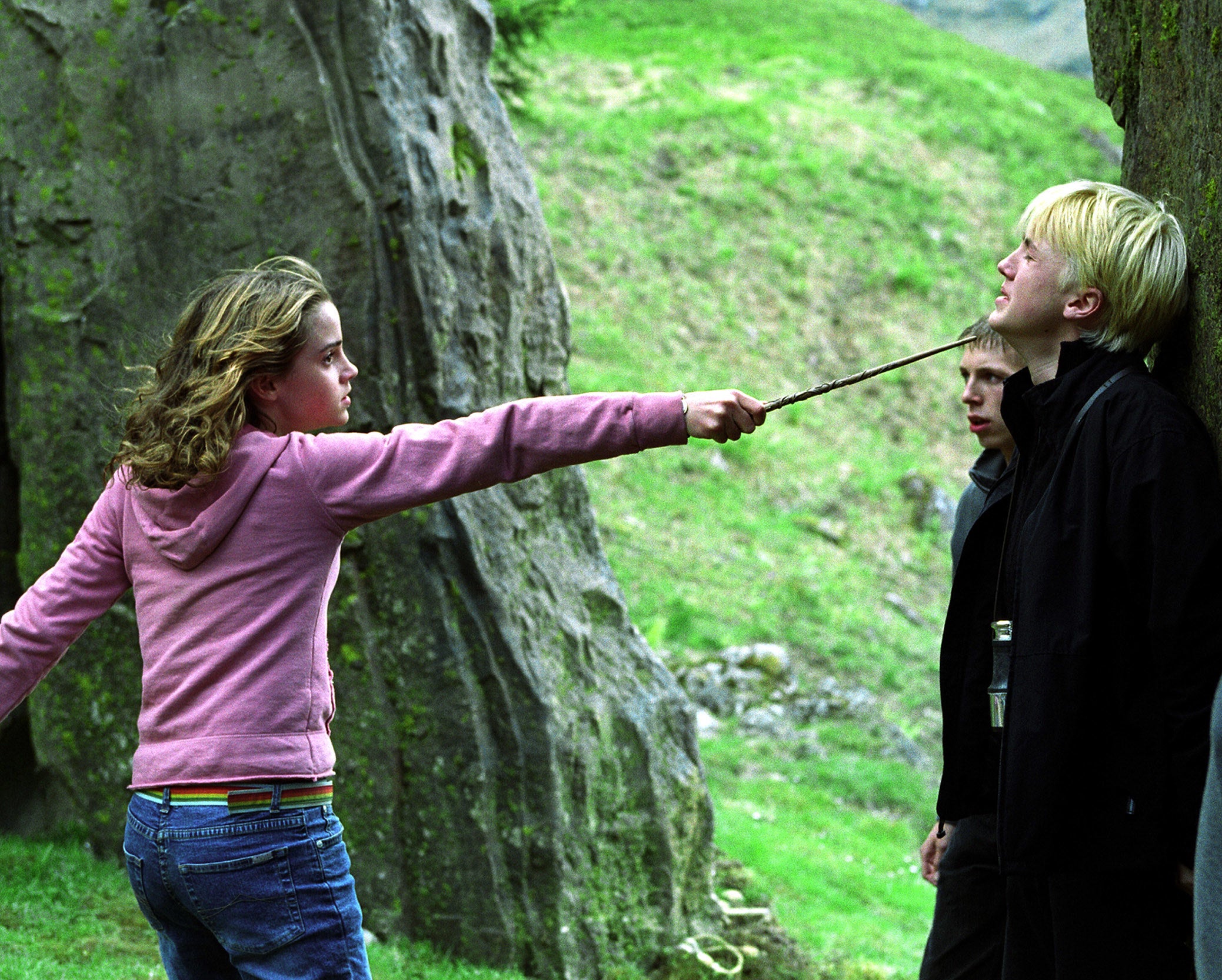 Emma Watson and Tom Felton in a scene together
