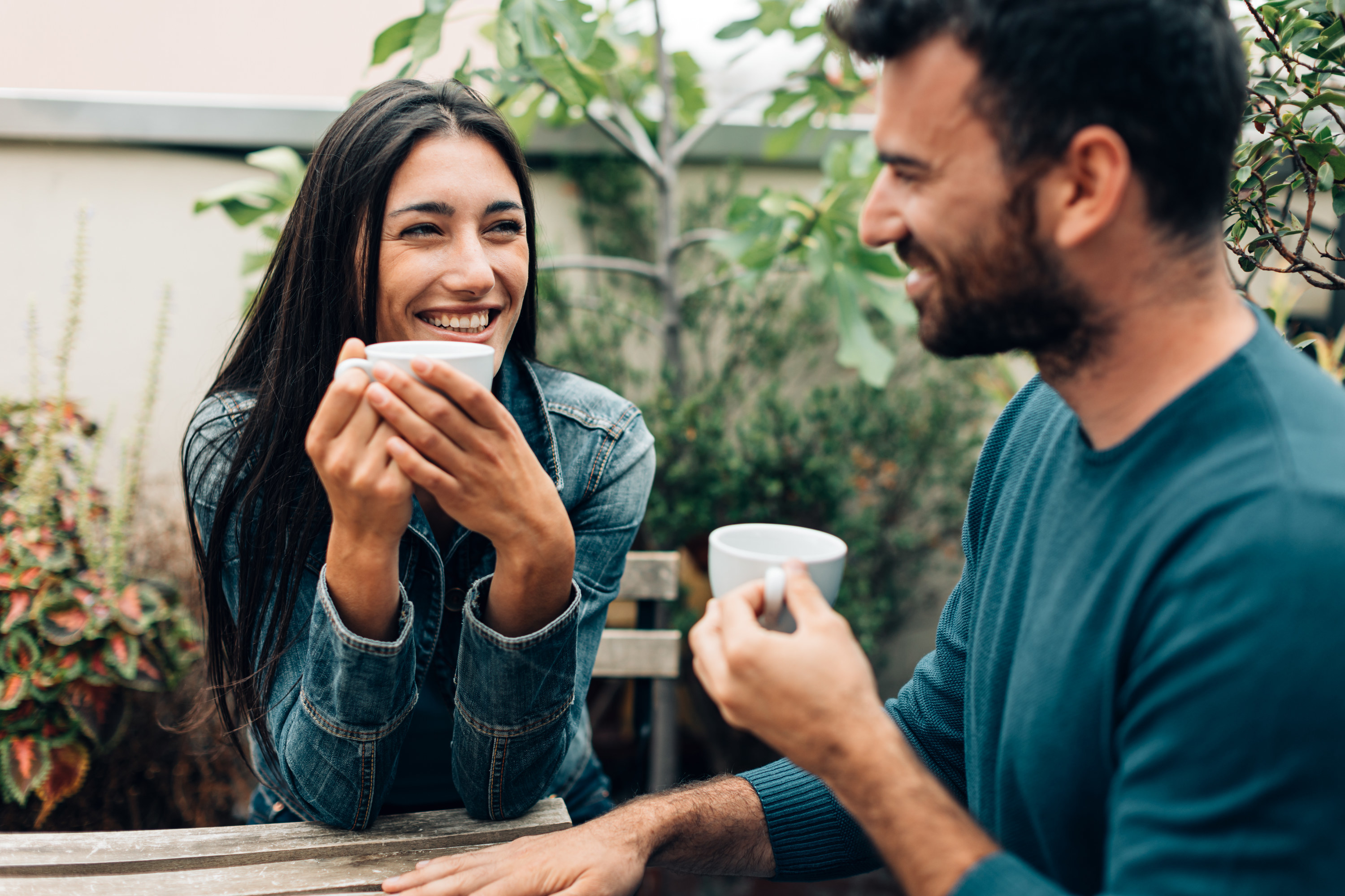 couple having coffee together