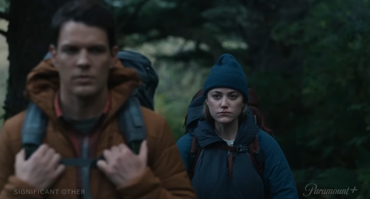 A young woman keeps an intense stare on her lover during a hike in &quot;Significant Other&quot;