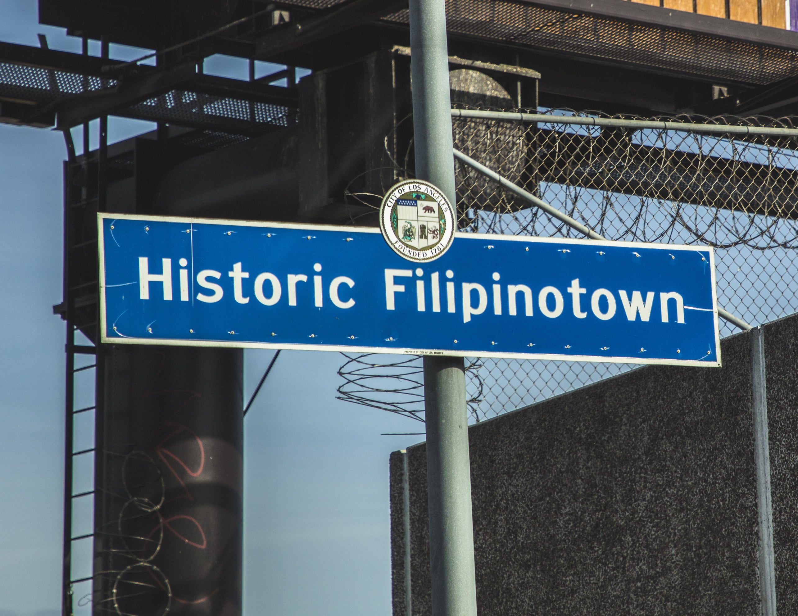 sign of Historic Filipinotown in Los Angeles, California