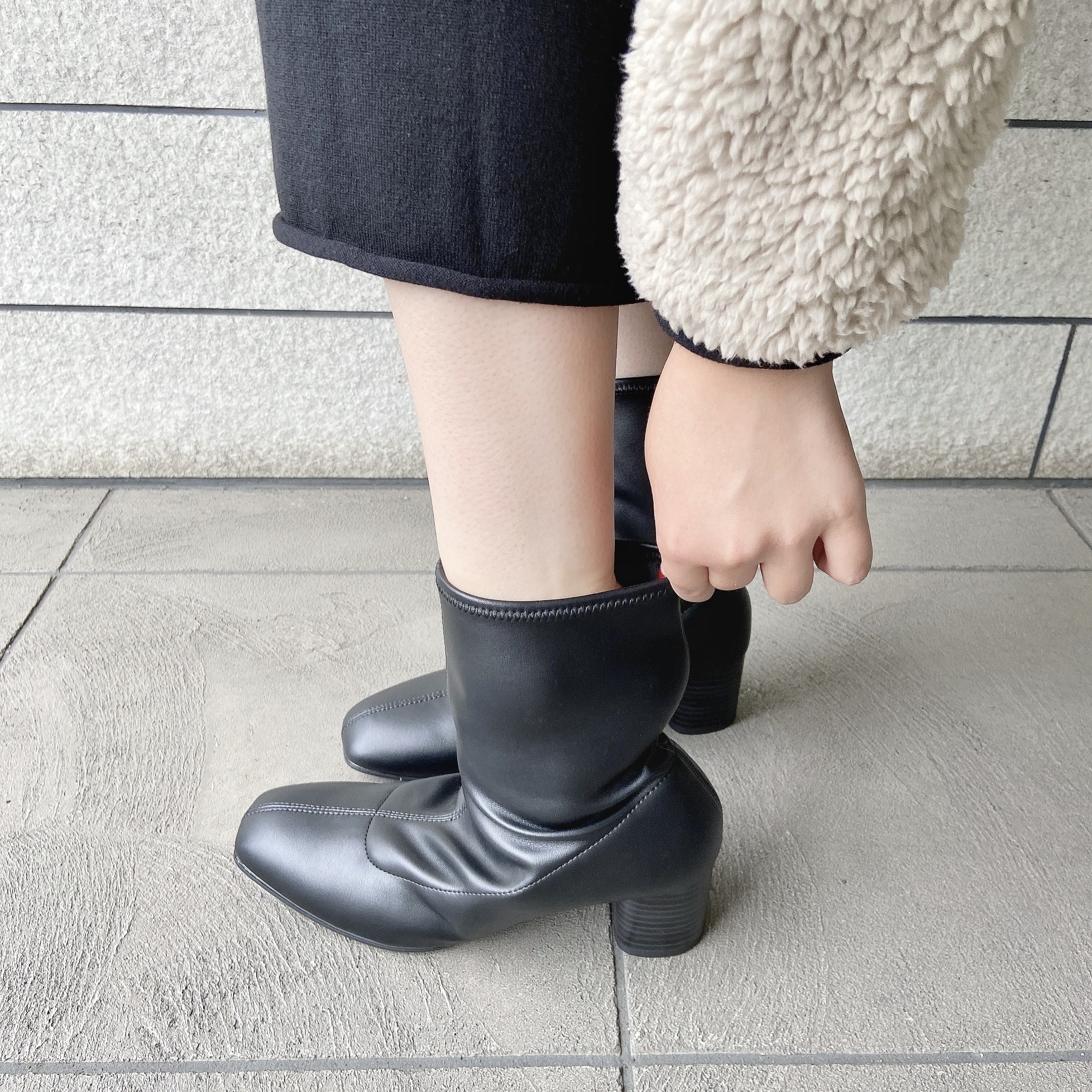未使用☆DHOLIC☆ショートブーツ24.5 ヒール6cm - 靴