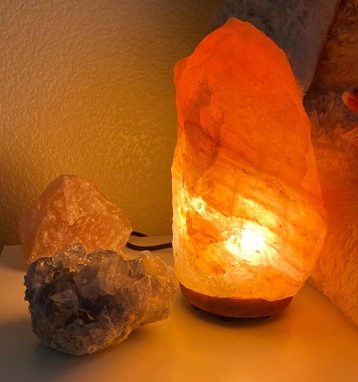 the pink rock lamp