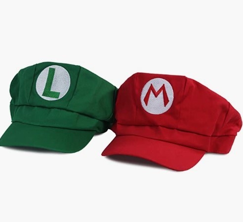Set de sombreros de Mario Bros y Luigi para disfraz de Halloween Fácil