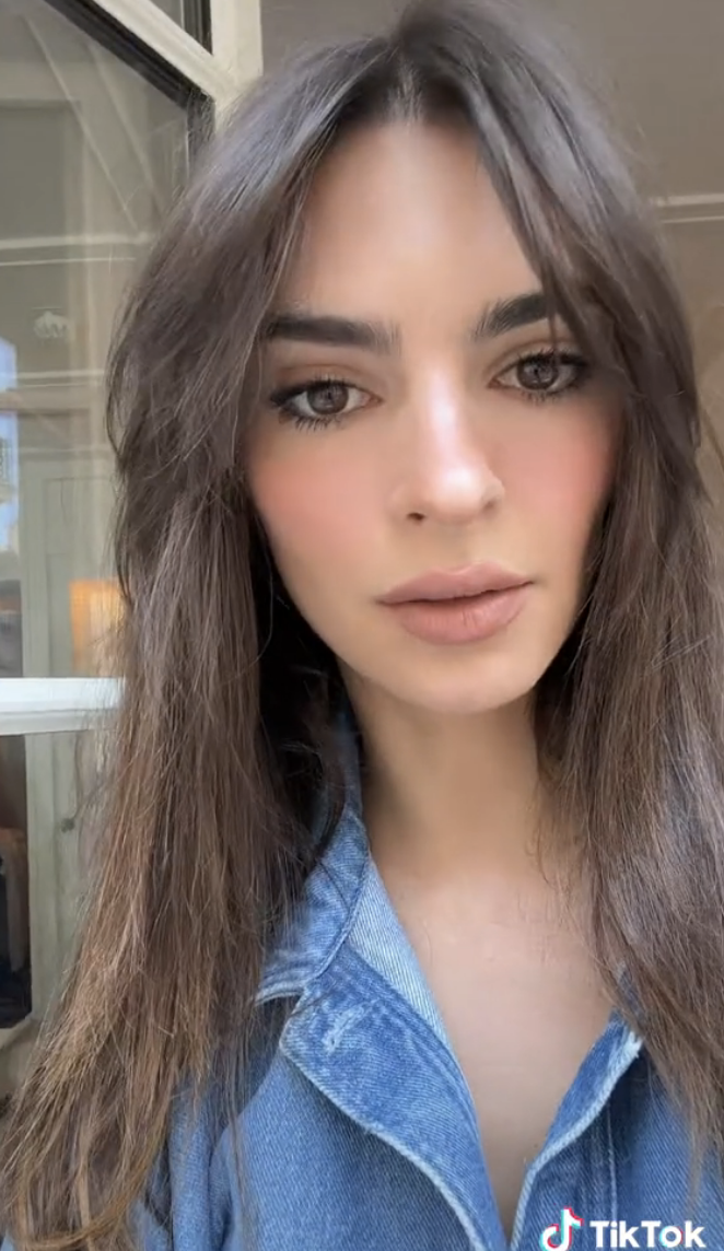 Screenshot of Emily Ratajkowski on TikTok